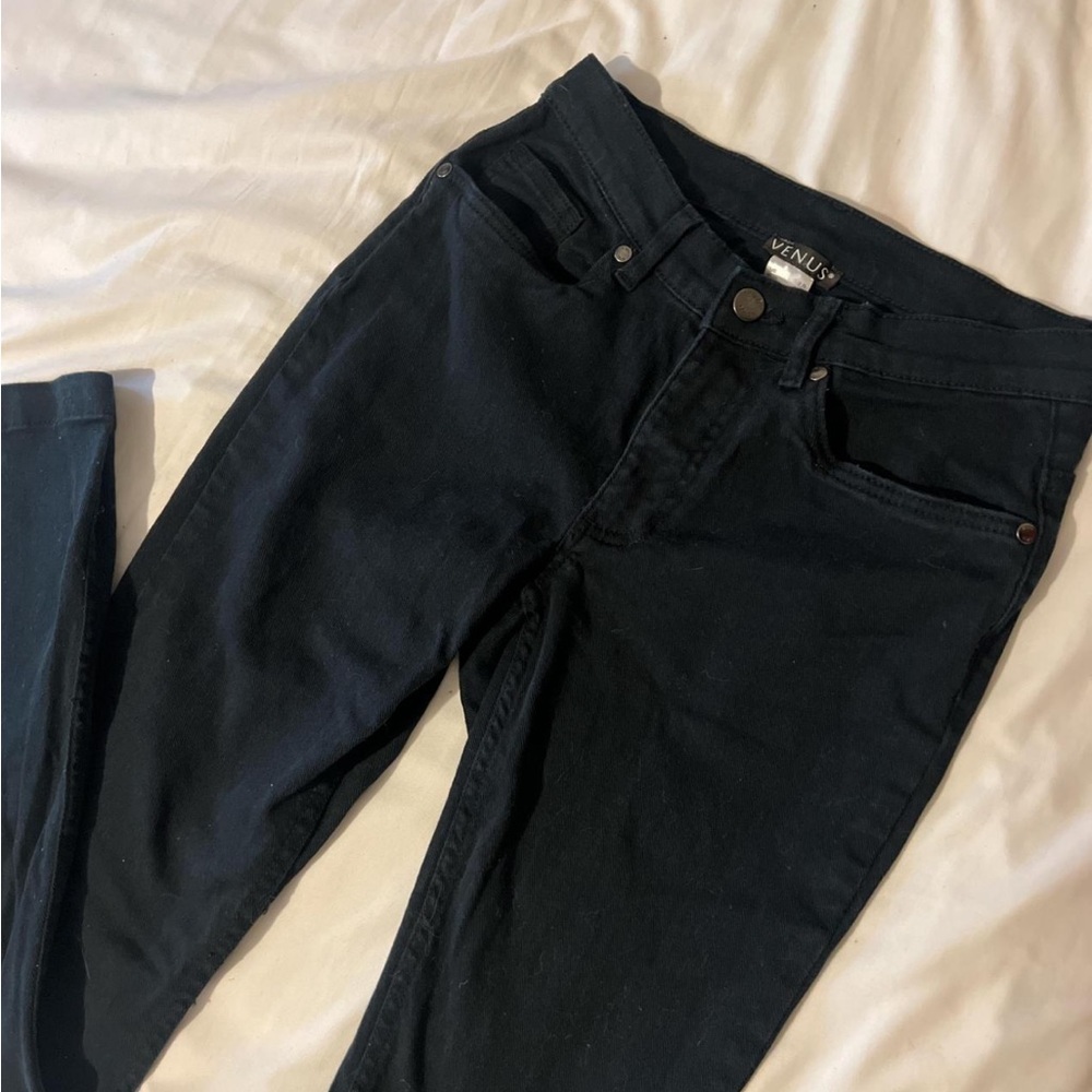 Black flare jeans